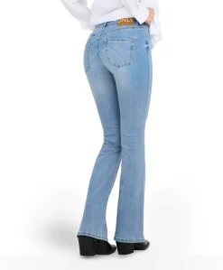 ONLBLUSH LIFE MID FLARED DNM blauw