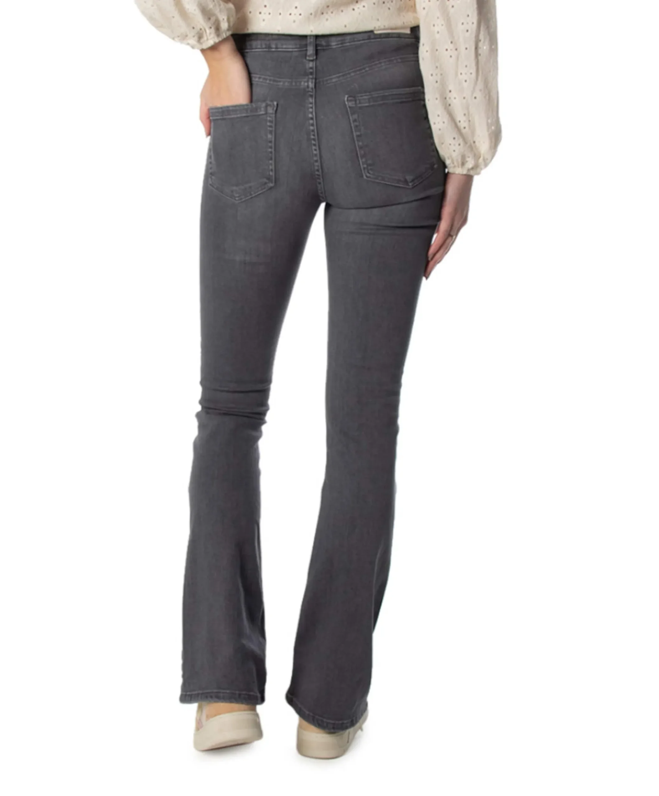 ONLBLUSH LIFE MID FLARED TAI0918 dames jeans grijs