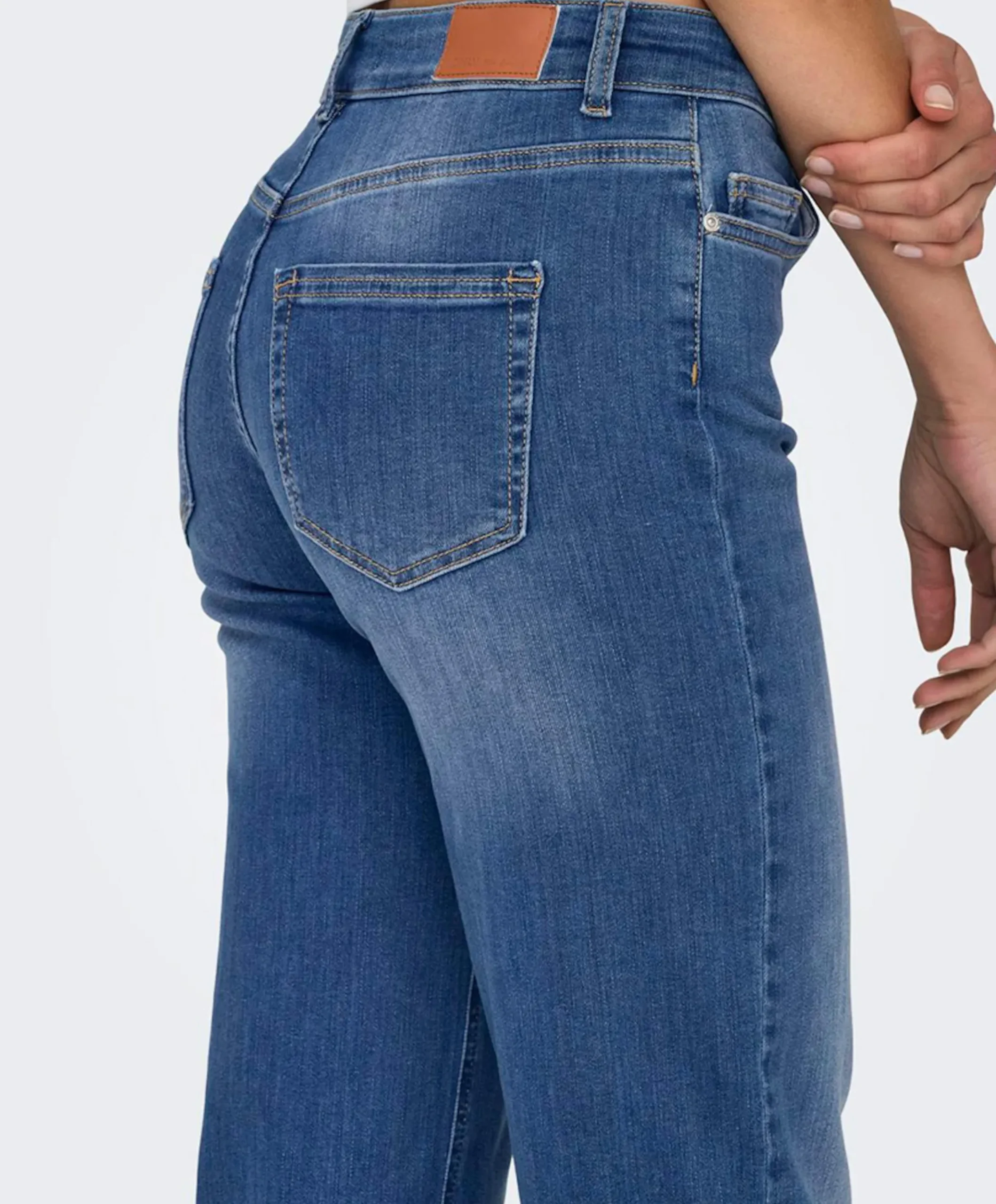 ONLBLUSH MID STRAIGHT DNM REA12187 dames jeans blauw