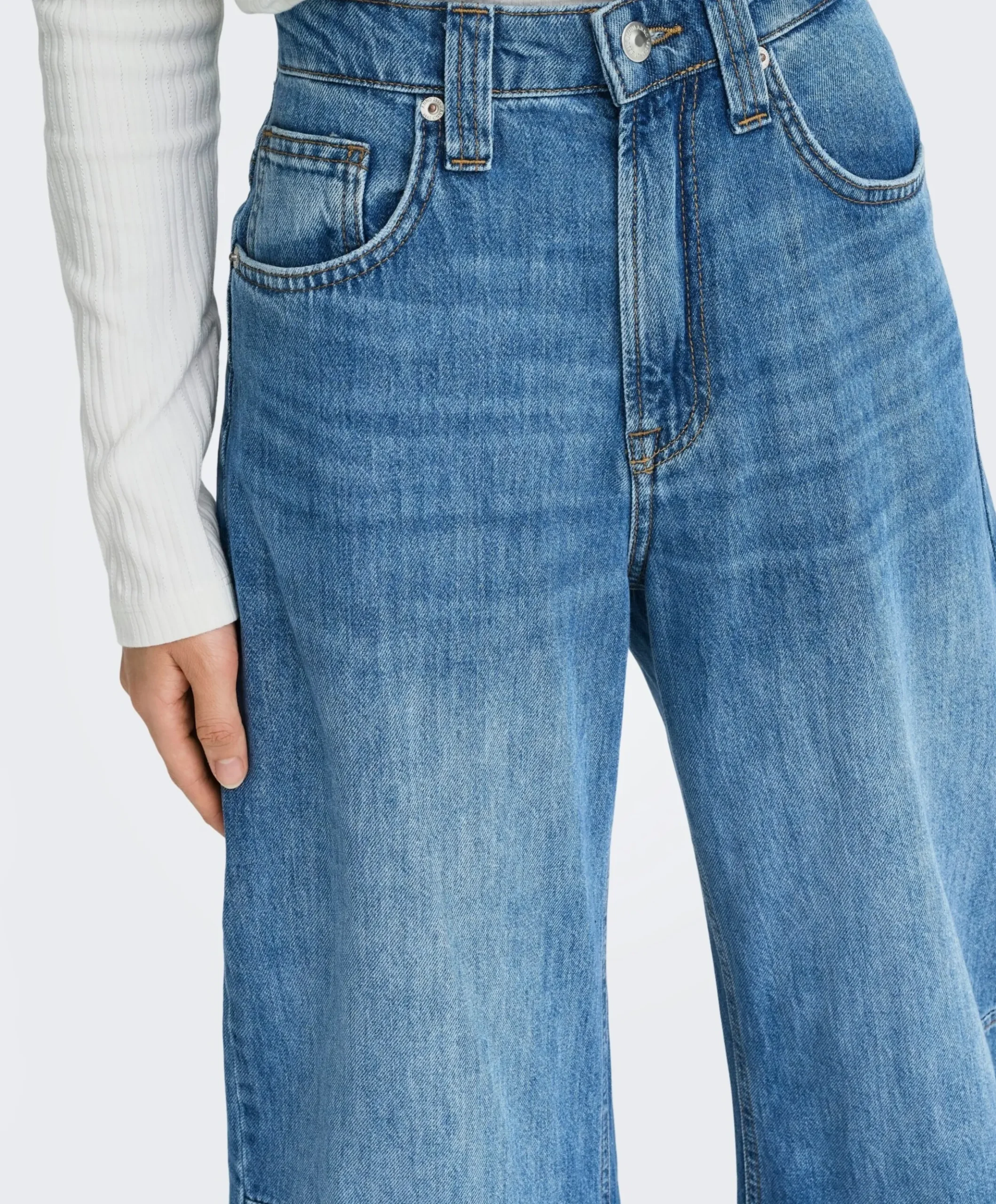 ONLFRANKIE HW ANK BARREL DNM DOT548 dames jeans blauw