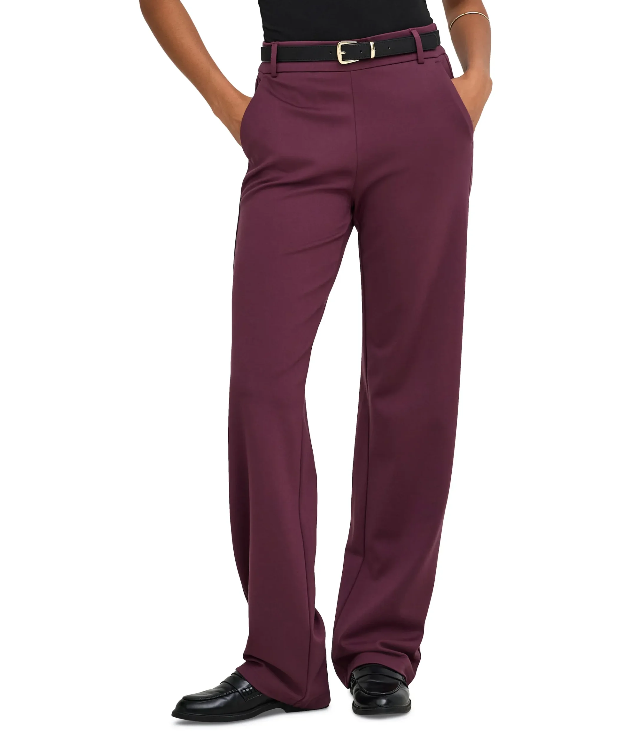 ONLPOPTRASH LIFE MW STRAIGHT dames broek bordeaux
