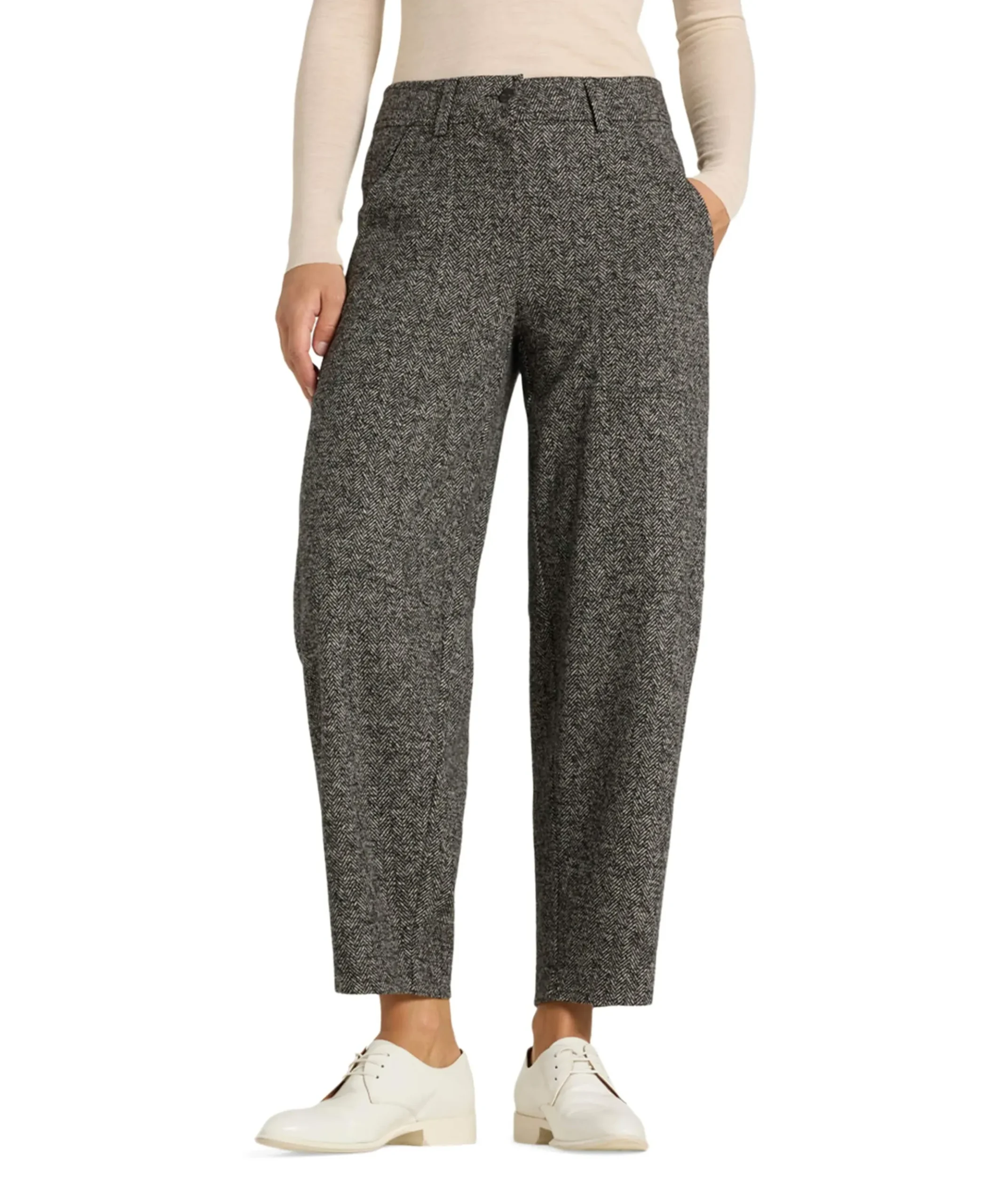 Orly plain dames broek grijs
