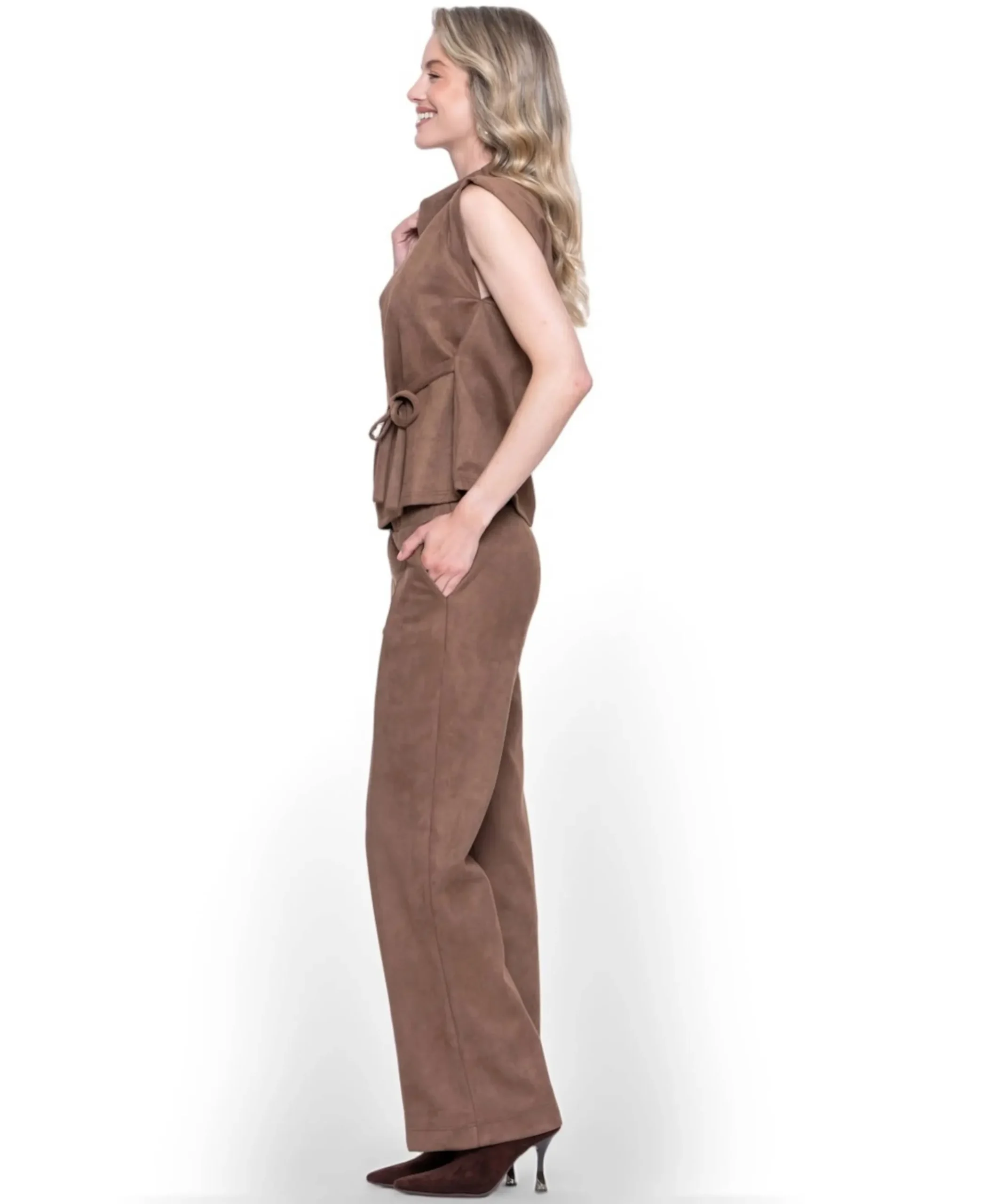 pants dames broek bruin