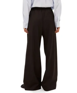 pelle pinstripe dames broek bruin