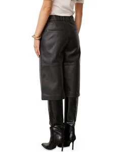 PhoebeCC Long Leather dames bermuda zwart