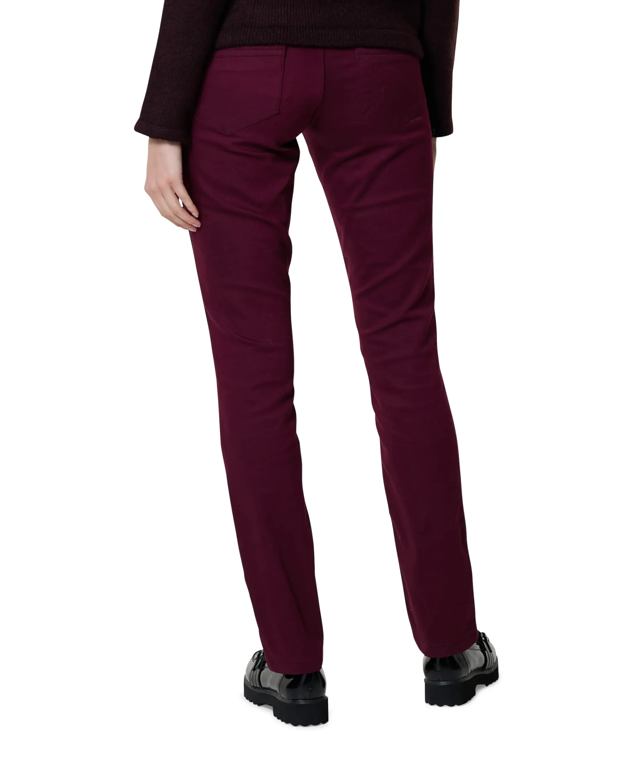 5 Pocket Super Stretch Lang dames broek bordeaux