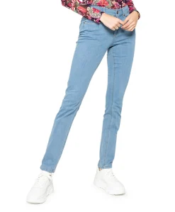5 Pocket Super Stretch Lang dames broek blauw