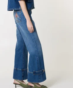 Porcelain Birds dames jeans blauw