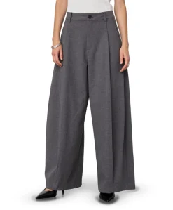 PriscillaCC Pleat Barrel dames broek grijs