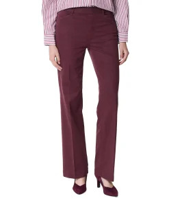 Pull On Slim dames broek bordeaux
