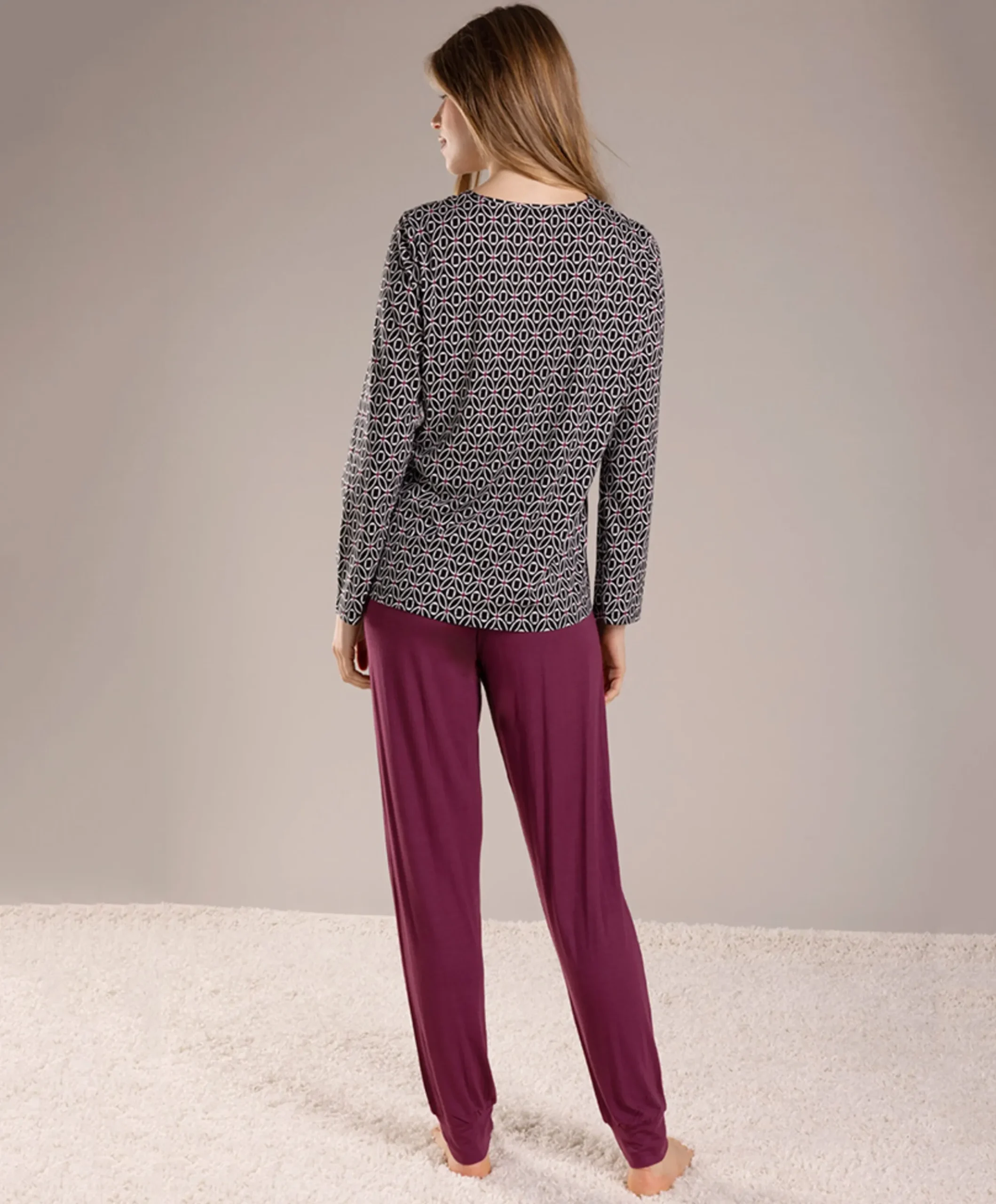 Pyjamabroek bordeaux