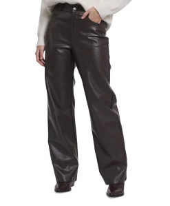 Regular length straight leg dames broek bruin