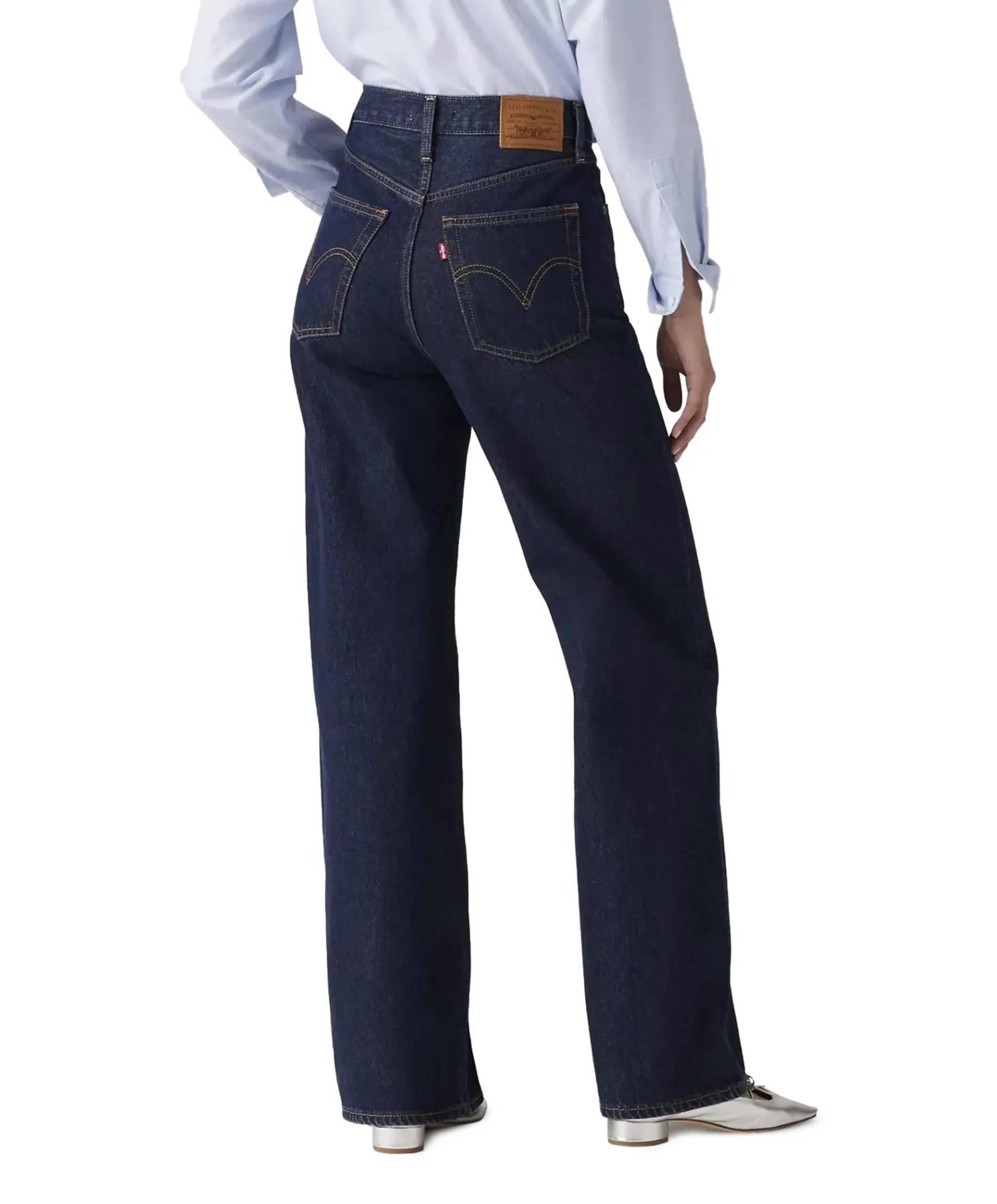 RIBCAGE WIDE LEG H223 SHADED VIEW dames jeans blauw