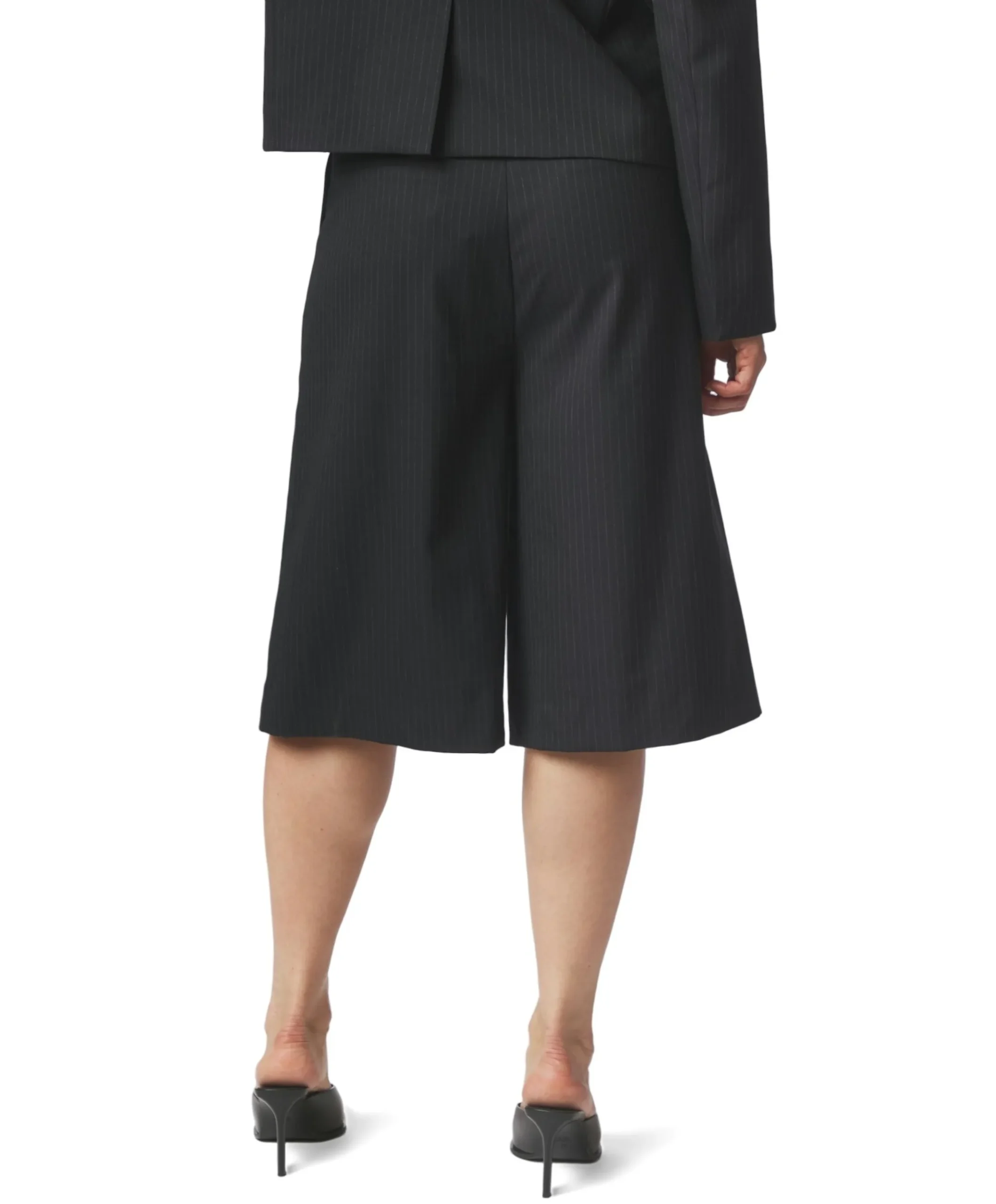 Rima Slim Pinstripe dames bermuda blauw