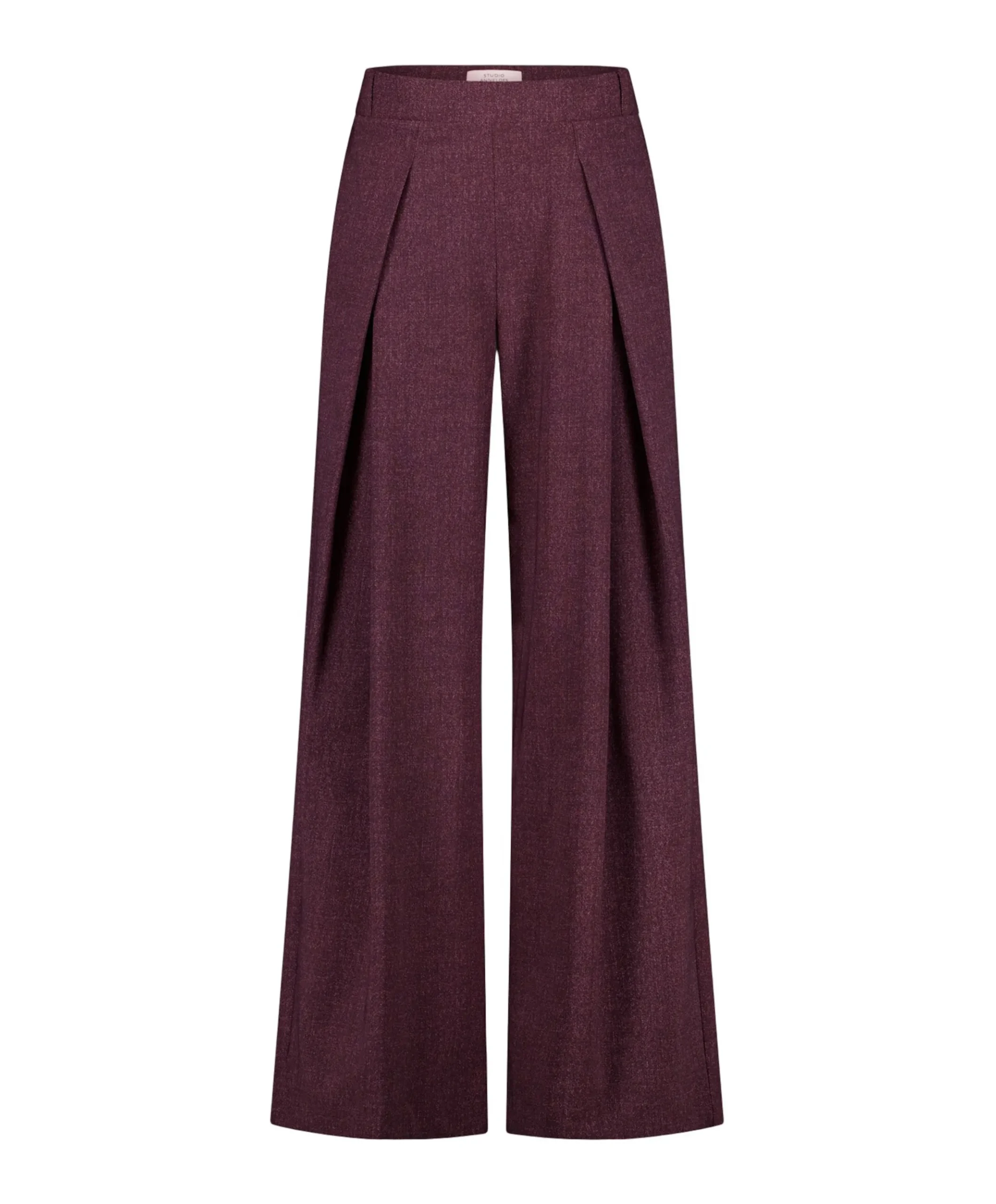 Sari herringbone dames broek bordeaux