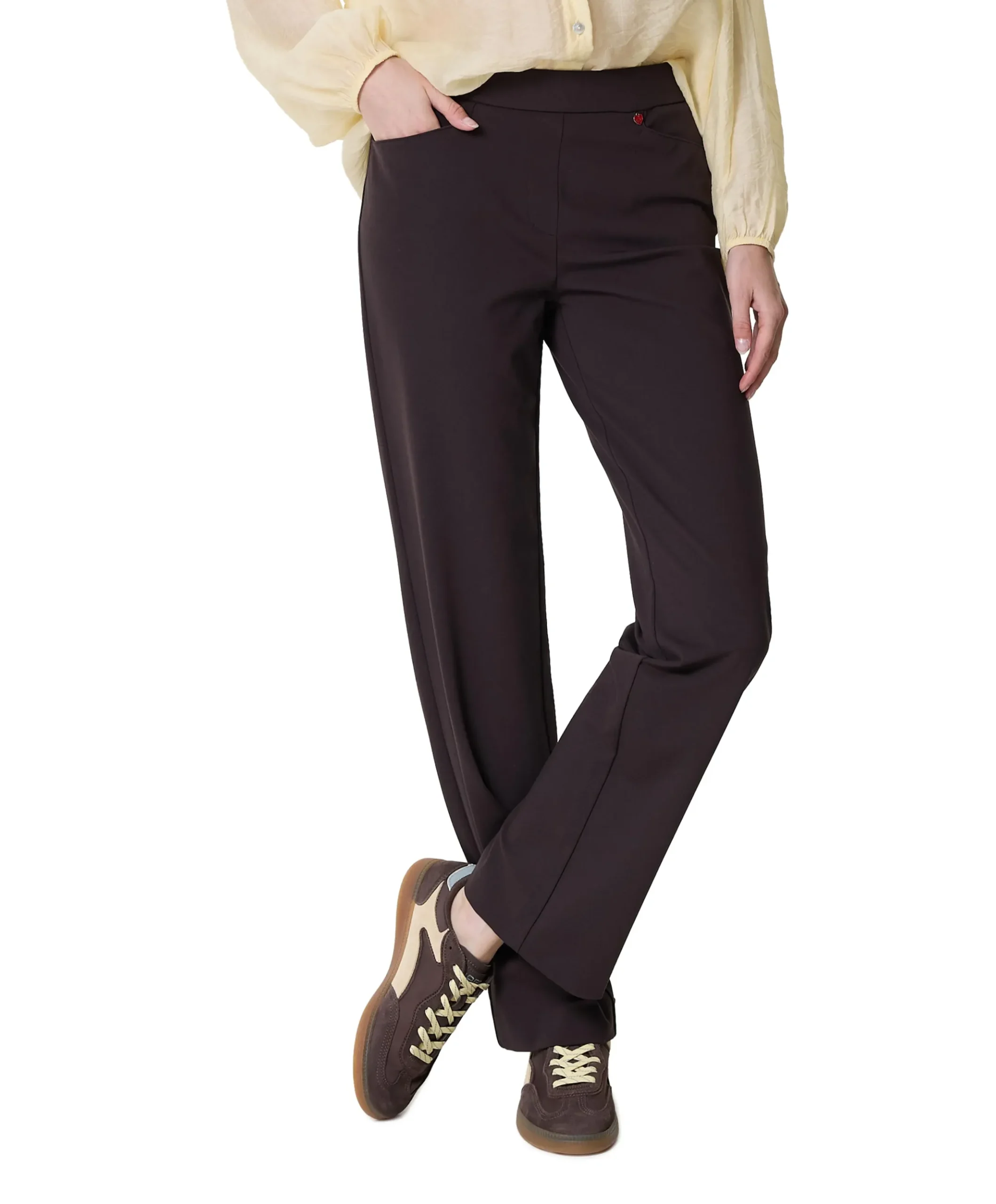 Scarlet Wide Leg dames broek bruin