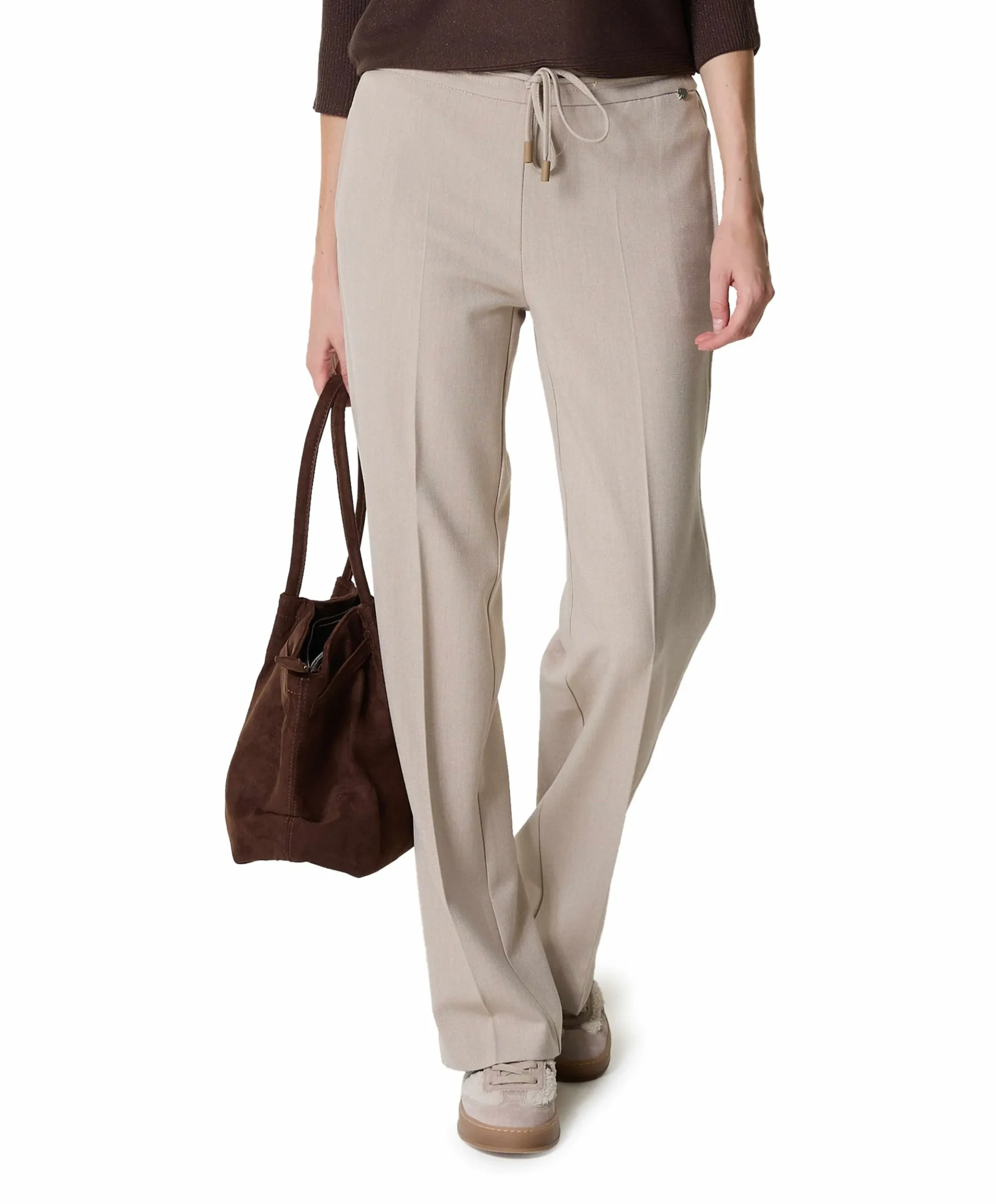 Scarlet Wide Leg dames broek beige
