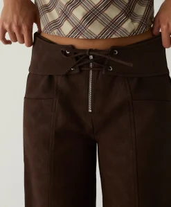 SELAH DARK BROWN dames broek bruin