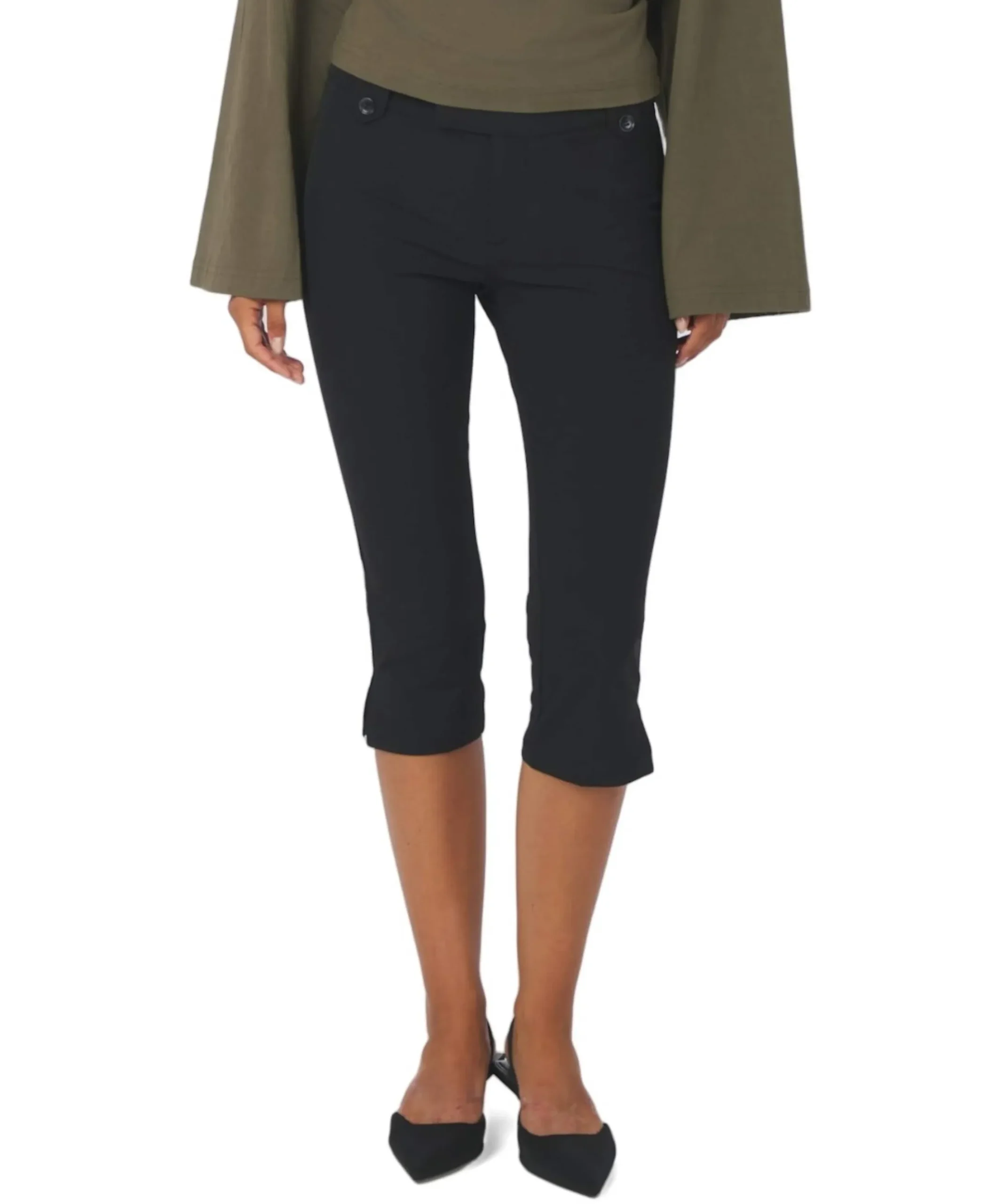 Shawnee Capri Stretch Pants dames capri broek zwart