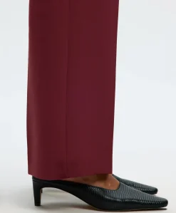 SLFRITA MW WIDE PANT MEL NOOS dames broek bordeaux
