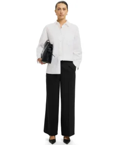 SLFTINNI MW WIDE PANT N NOOS dames broek zwart