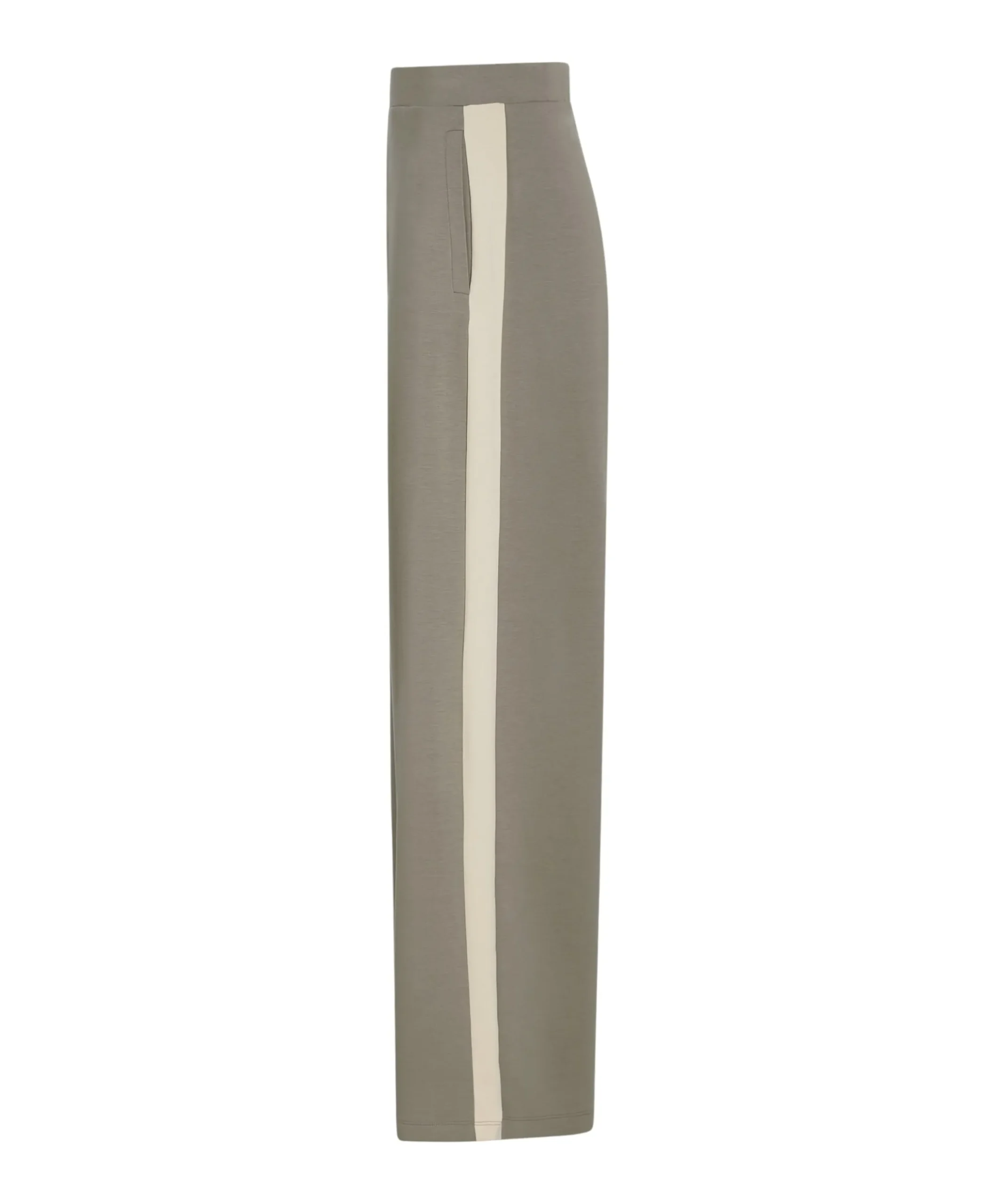 Stripe dames broek beige