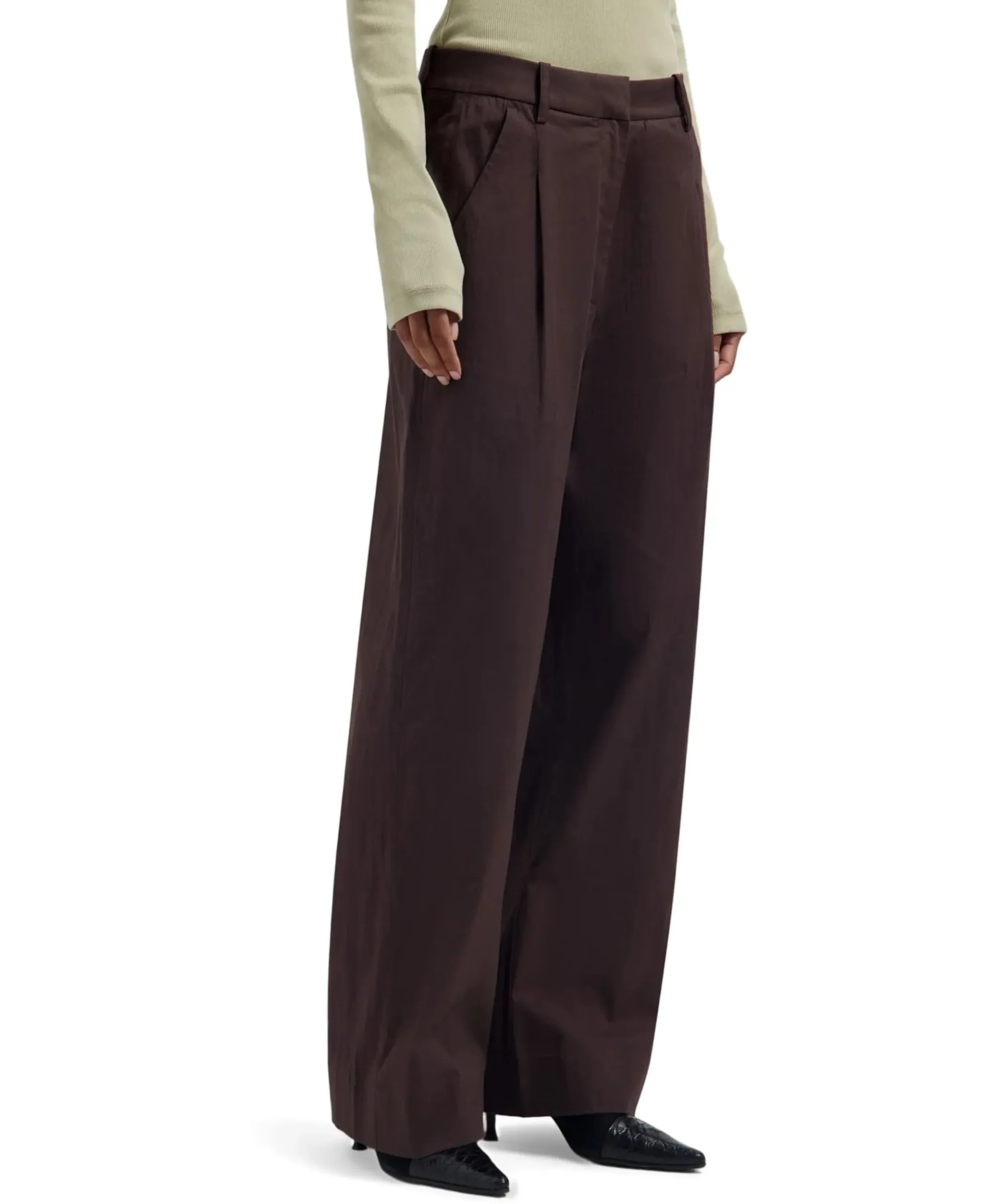 Tailored dames broek bruin