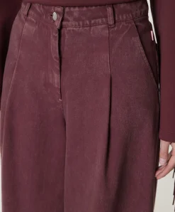 Theowide dames broek bordeaux