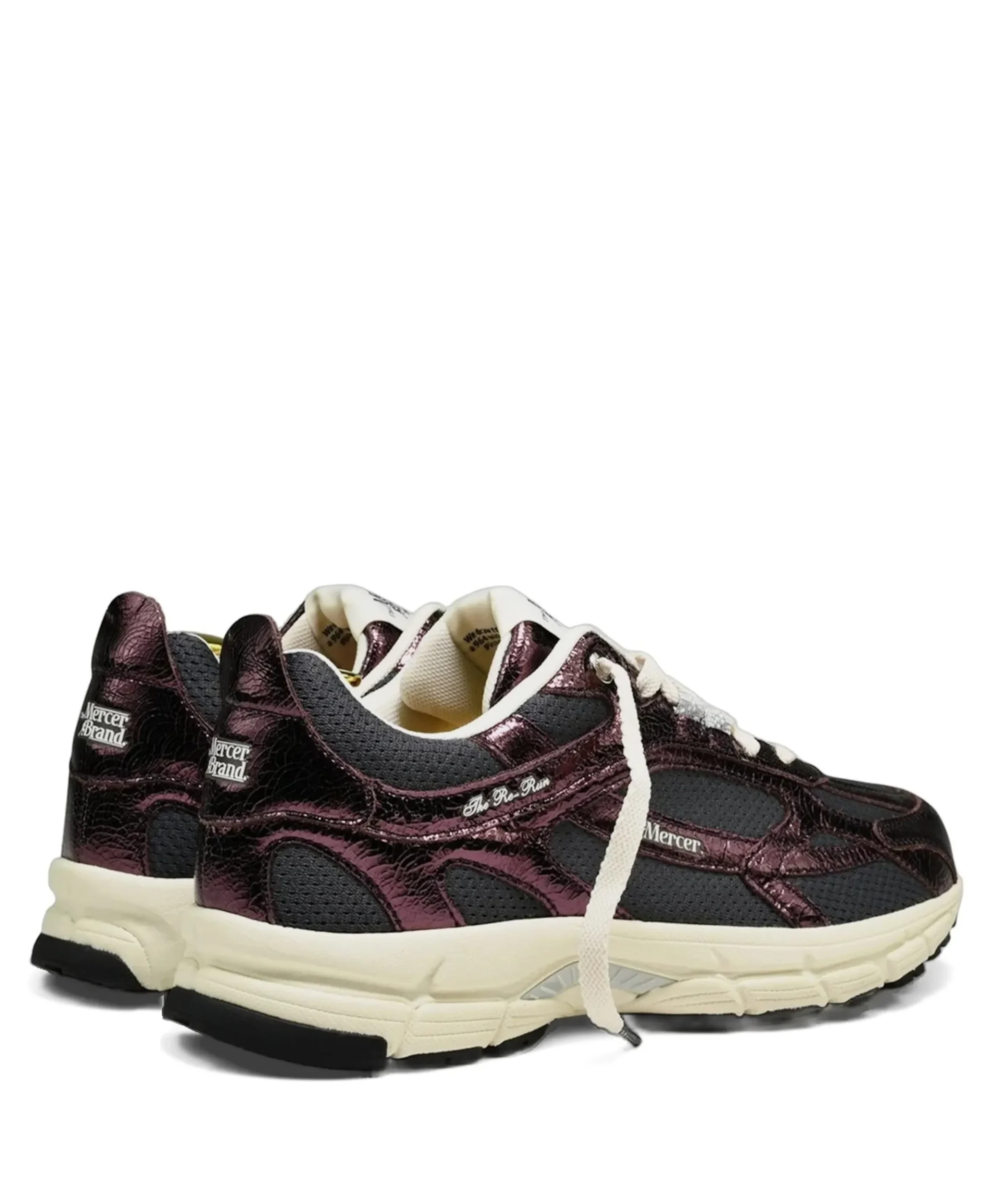 The Re-Run Cracked dames sneakers bordeaux