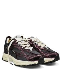 The Re-Run Cracked dames sneakers bordeaux