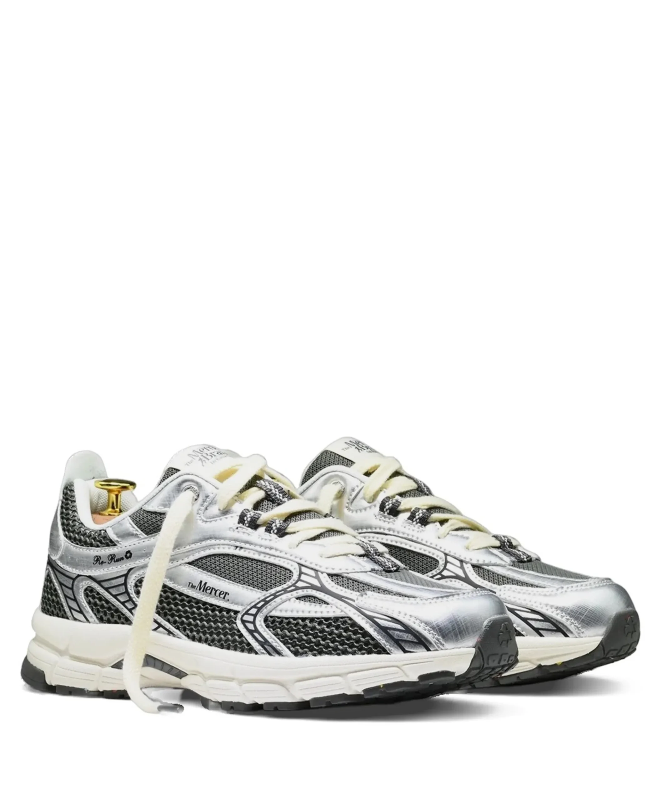 The Re-Run Scratched dames sneakers zilver