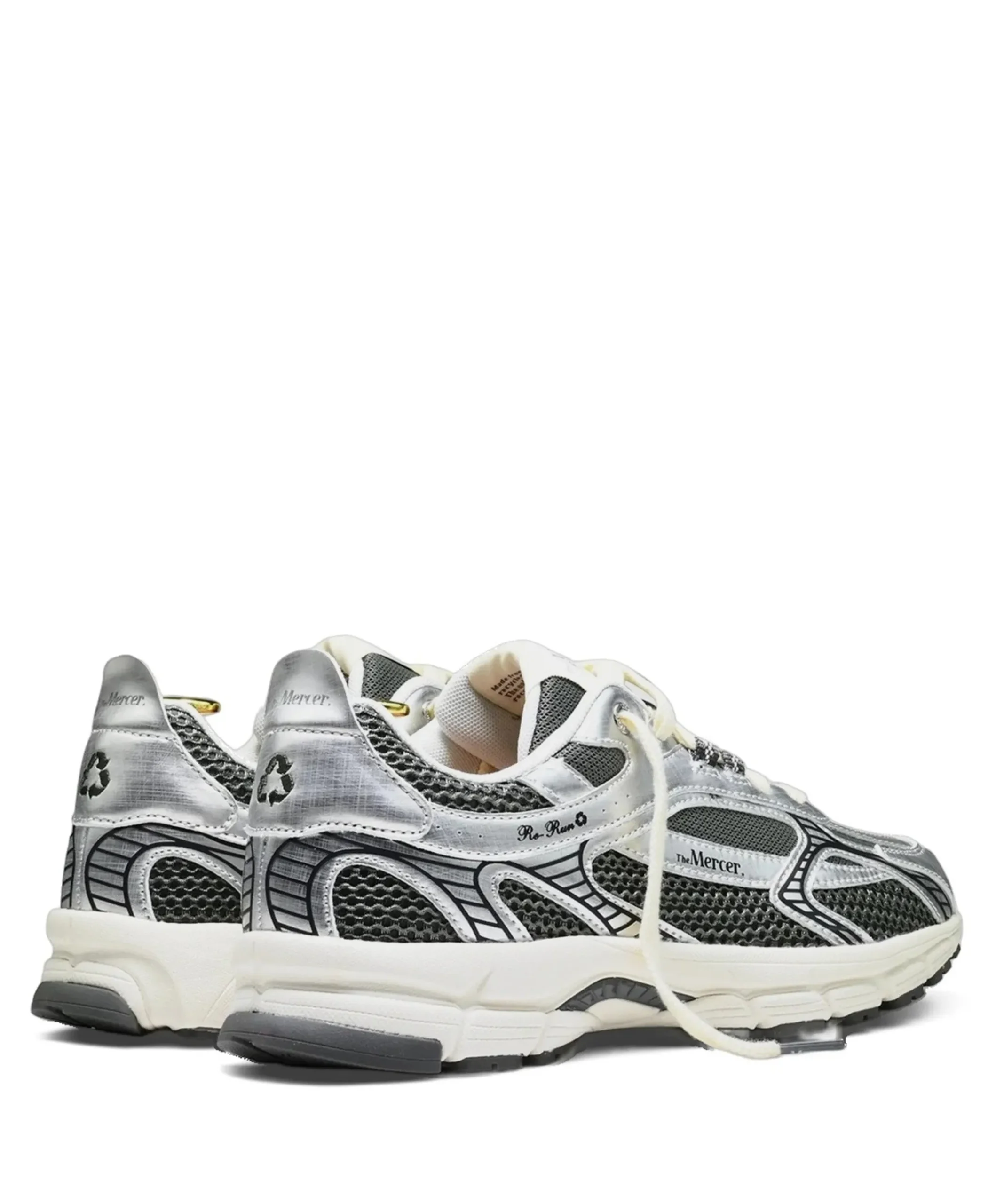 The Re-Run Scratched dames sneakers zilver
