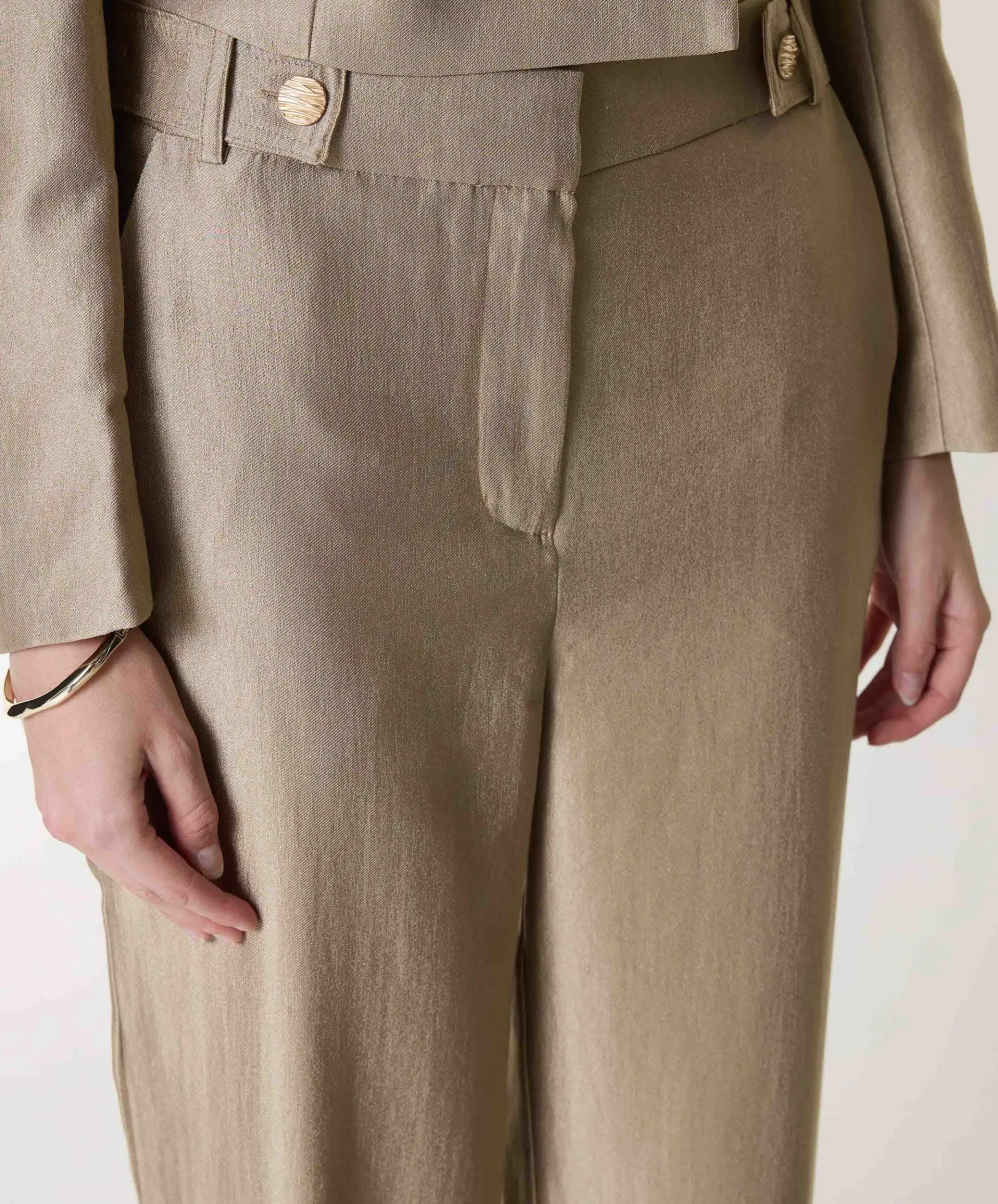 Trouser dames pantalon goud