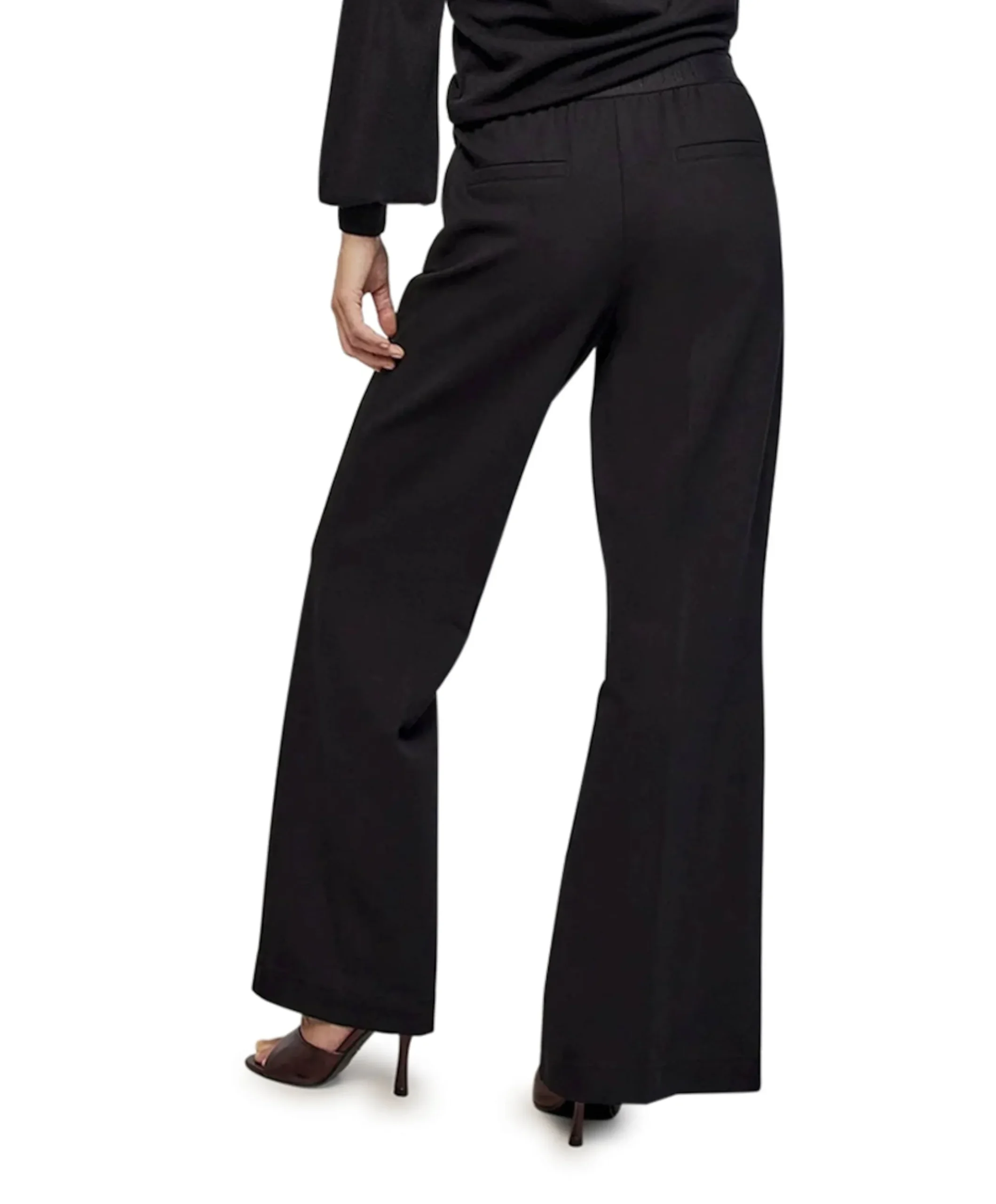 Trousers boot cut punto milano (4s2197) zwart