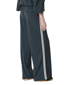 Trousers stripe dames broek grijs