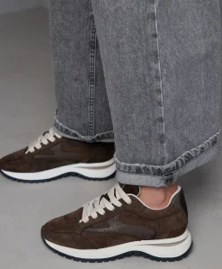 Usher Riggs dames sneakers bruin
