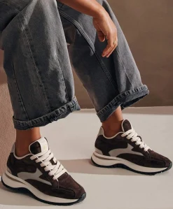 Usher Riggs dames sneakers bruin