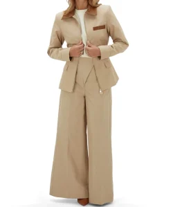 VEN dames broek beige