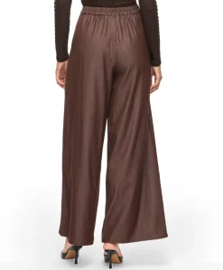 VIOFALA HW WIDE PANTS/R dames broek bruin