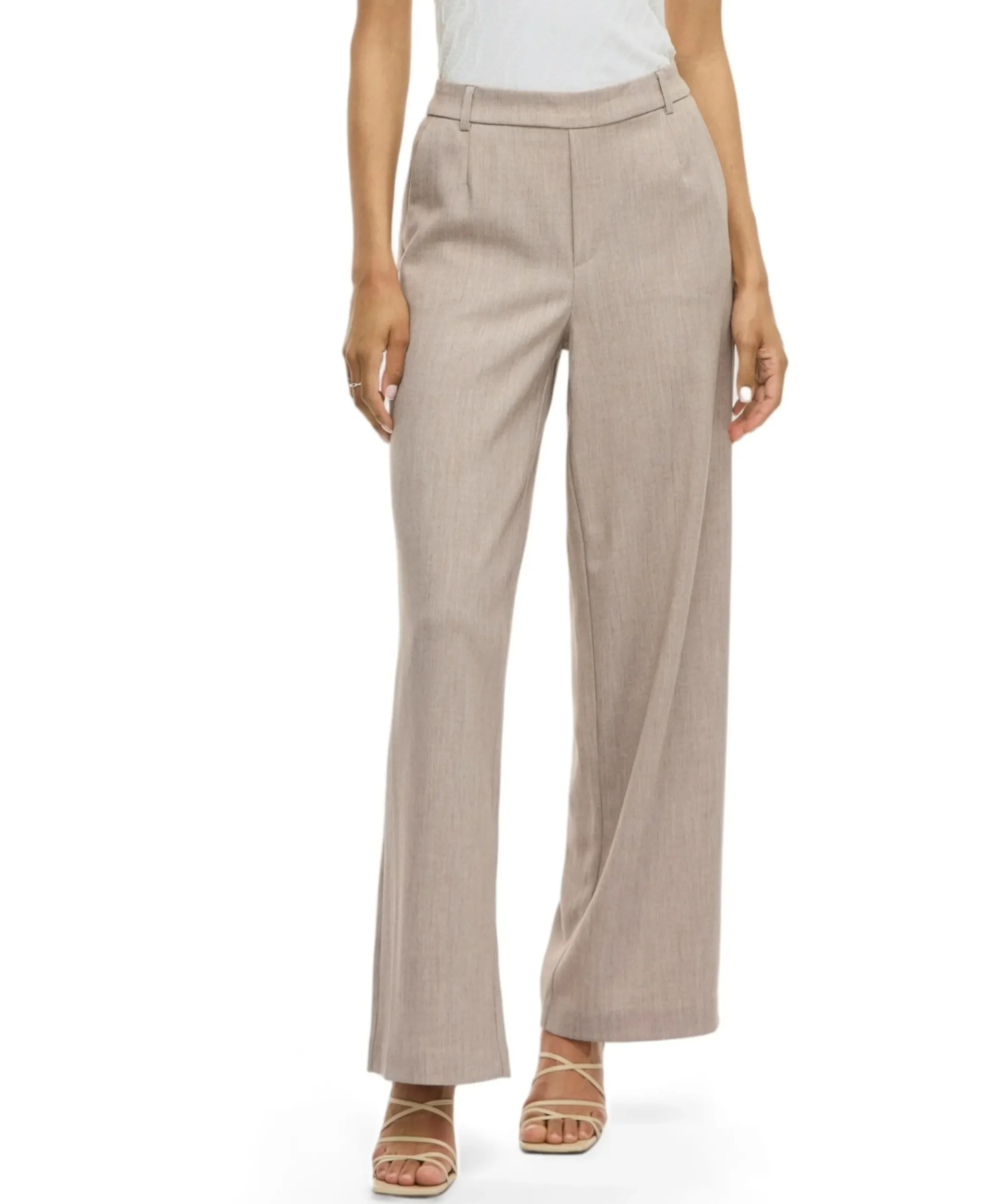 VIVARONE HW WIDE NOOS broek beige