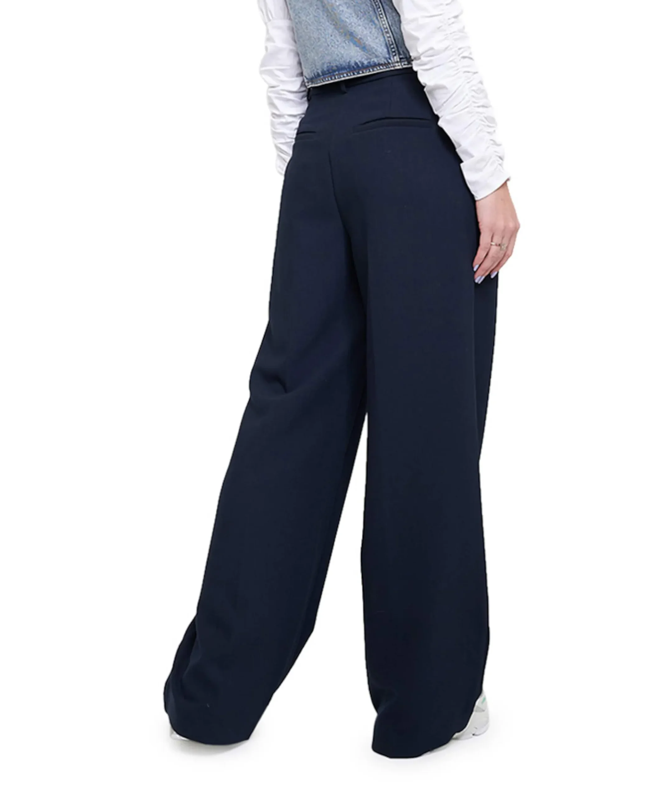 VolaCC Long Pleat dames pantalon blauw