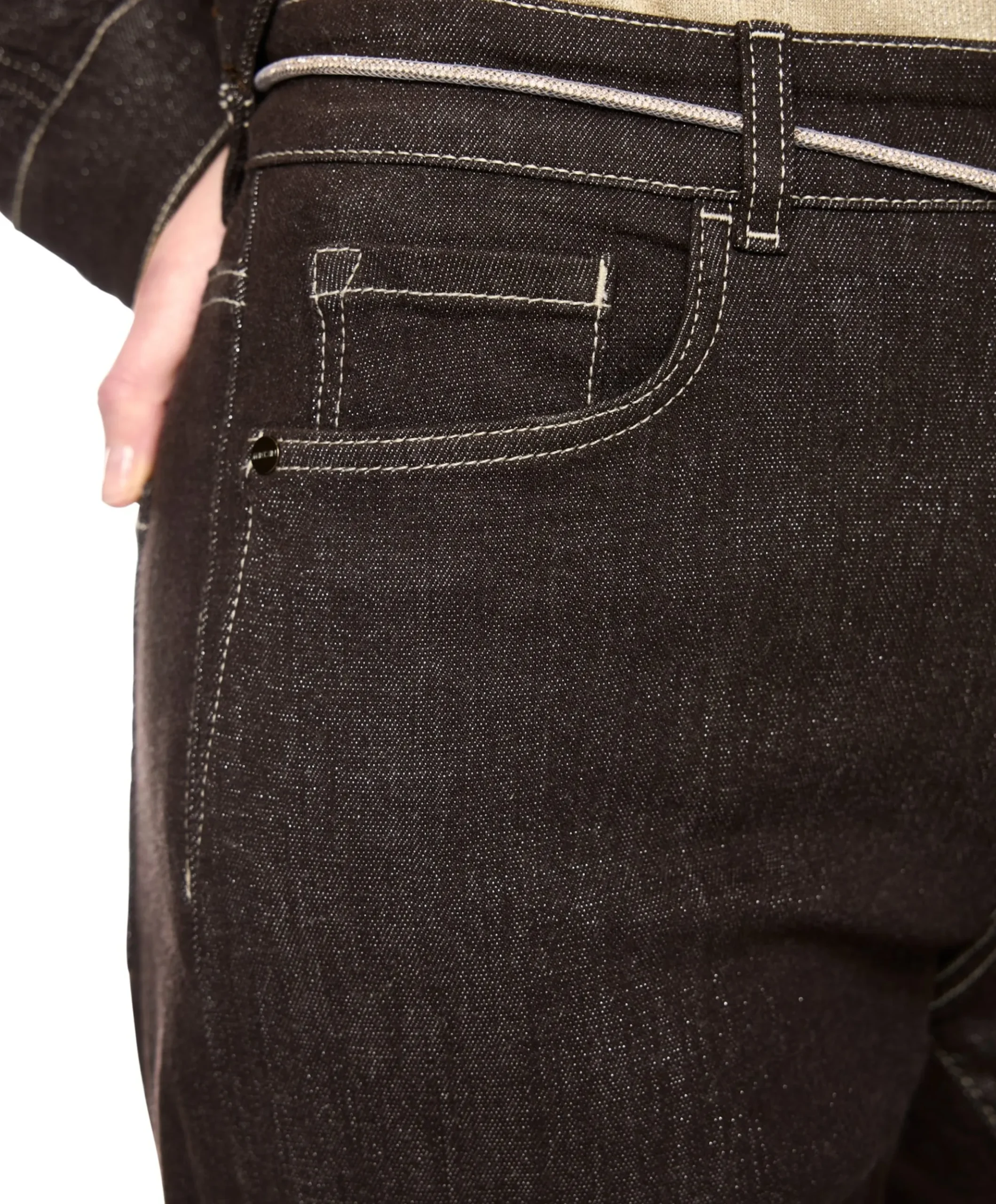 WARRI dames jeans bruin