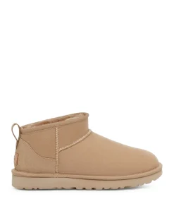 W classic ultra mini dames enkellaarzen beige