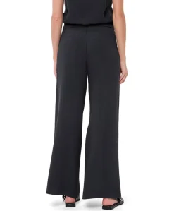 Wide acetate dames broek grijs