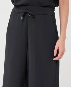 Wide acetate dames broek grijs