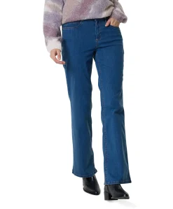 Wide leg broek blauw