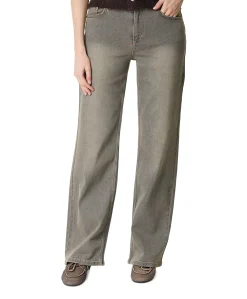 Wide leg dames jeans beige