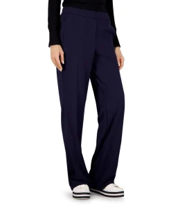 Wide leg Feminine broek blauw