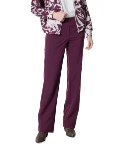 Wide leg travel broek bordeaux