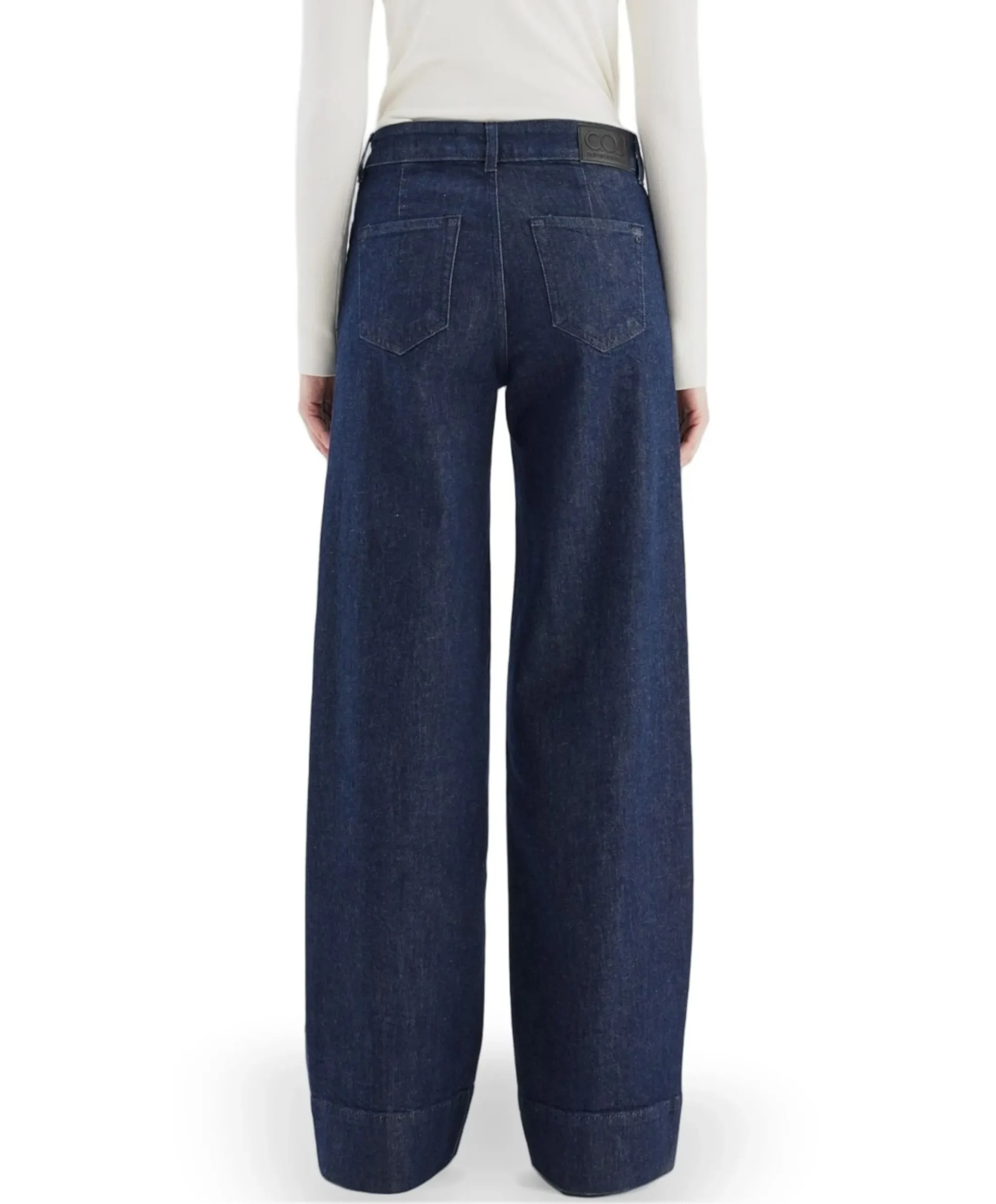 wide straight dames jeans blauw